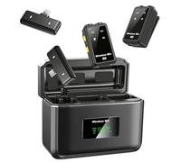 arimepi Mini microfono plug and play, microfono Lavalier wireless per iOS/Android, adatto per interviste, registrazioni video, YouTube, TikTok e blogging (cabina indipendente)