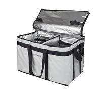 Arineng Borsa termica per la consegna del cibo, borsa termica per pasti freddi, piastra di base integrata, per cibo caldo e freddo, trasporto commerciale di catering, 58,4 x 35,6 x 38,1 cm (divisoria