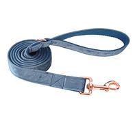 ARING PET Guinzagli e collari per cani in velluto, fatto a mano, in velluto blu, per cani di piccola e grande taglia