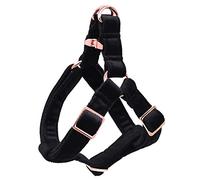 ARING PET Pettorina per cani nera, morbida e confortevole, in velluto, con fibbia regolabile in metallo resistente, per cani maschi e femmine, piccola