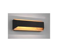ARINO APPLIQUE RETTANGOLARE IN LEGNO E METALLO NERO LED 13,5W LUCE 3000K DIMMERABILE MODERNA
