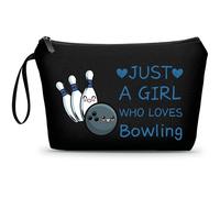 ARIOSEY Regali da bowling per donne, divertenti regali da bowling, solo una ragazza che ama il bowling, piccola borsa cosmetica, regalo di compleanno per le donne, la sua migliore amica, sorella,
