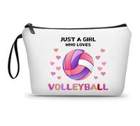 ARIOSEY Regali di pallavolo per ragazze adolescenti, regali di pallavolo per squadra, borsa per il trucco da pallavolo, roba da pallavolo, piccola borsa cosmetica, regali di compleanno per amiche