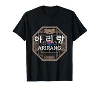 Arirang Coreano Hangul Calligrafia Lettering Maglietta
