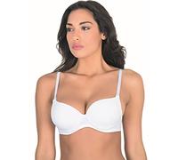 ARIS Reggiseno LORIANA TG. 4 Bianco Cup B, Balconcino con Ferretto Push Imbottito