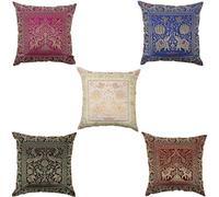 ARISE EXPORT - Set di 5 federe decorative per cuscini in seta bohemien per la casa e il soggiorno