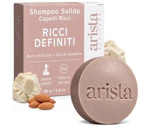 Arista Shampoo Solido per Capelli Ricci | Senza Solfati Siliconi Parabeni | All'Olio di Mandorle Dolci, Polvere di Reetha e Burro di Karitè | Idratante e Vegano