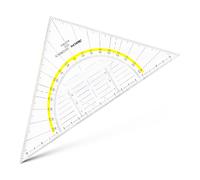 Aristo AR1555/2 Set Square with Fixed Grip (Hypotenuse 22.5 cm, Ink Nubs, Facet
