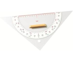 Aristo AR1560 - Squadra nautica con impugnatura in legno, 325 mm, angolatura: 360 gradi, trasparente