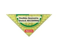 Aristo AR23009NG Flex Geometry Triangle (Hypotenuse 16 cm, Flessibile, Praticamente Infrangibile, Sfaccettature, Foro per Limatura, Plastica) Verde Neon