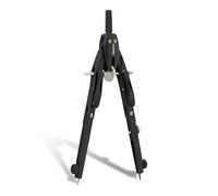 Aristo AR552504 College Shadow - Compasso a regolazione rapida con dadi regolabili (2 giunti, diametro massimo dei cerchi da disegno, 340 mm, zinco pressofuso, con 2 mine di ricambio), colore: Grigio