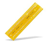 Aristo Isonorm - Stencil centrale dritto (3,5 mm, profilo H, tipo B, plastica PET indeformabile), colore: arancione/trasparente