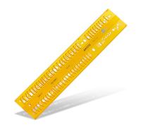 Aristo Isonorm - Stencil centrale dritto (7,0 mm, profilo H, tipo B, plastica PET indeformabile), colore: arancione/trasparente