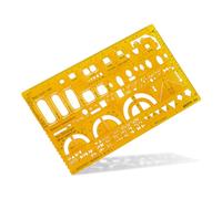 Aristo - Maschera per arredi, 1:50, 225 x 125 mm, spessore: 1,2 mm, colore: Giallo trasparente