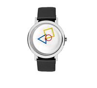 Aristo - Orologio da polso da donna in stile Bauhaus in diverse combinazioni di colori - 100 anni Bauhaus Jubliäum - Made in Germany, Bianco con nastro nero, cinghia