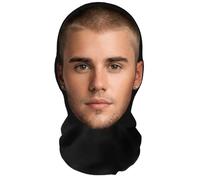 Aristo Solutions Maschera viso integrale realistica Justin Bieber stampa 3D - traspirante, leggera e confortevole, ideale per cosplay, feste, Halloween, karnveal & events funny