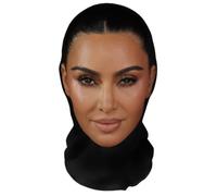 Aristo Solutions Maschera viso integrale realistica Kim Kardashian stampa 3D - traspirante, leggera e confortevole, ideale per cosplay, feste, Halloween, karnveal ed eventi MI