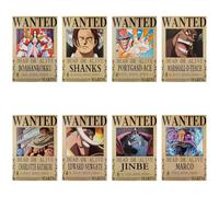 Aristo Solutions Wanted Set di poster One Piece Bundle - 42 x 28,5 cm - Anime Manga decorazione da parete - Shanks, Whitebeard, Ace, Blackbeard, Katakuri, Jinbe, Marco & Boa Hancock