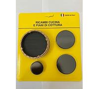 ARISTON 4 SPARGIFIAMMA OTTONE 4 PIATTINI NERI LUCIDI PER PIANO COTTURA E CUCINA