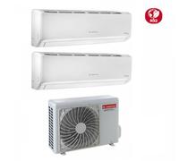 Ariston Climatizzatore Condizionatore Dual Split Inverter serie Alys Plus 9+12 con Dual R-32 Wi-Fi Optional 9000+12000