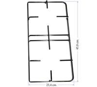 ARISTON GRIGLIA CUCINA 2 FUOCHI SMALTATA NERA 45,8 X 23,4 CM