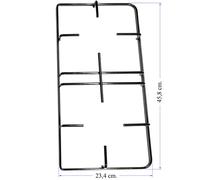 ARISTON GRIGLIA CUCINA 2 FUOCHI SMALTATA NERA 45,8 X 23,4 CM