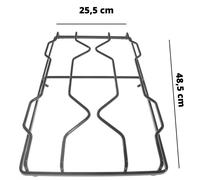 Ariston griglia cucina gas 2 fuochi smaltata nera 48,5 x 25,5 cm