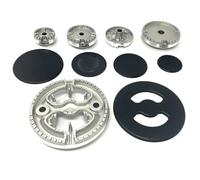 Ariston hotpoint indesit kit bruciatori 4 fuochi + tripla corona opachi