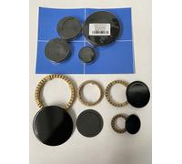 ARISTON INDESIT 4 spartifimma in ottone + 4 piattelli in ferro smaltato nero