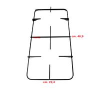 Ariston Indesit griglia cucina 2 fuochi smaltata nera cm.46,9 x 22,4