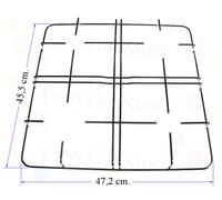 Ariston Indesit Griglia per Cucina a Gas a 4 Fuochi Cromata 45,5 X 47 cm.