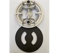 ARISTON INDESIT HOTPOINT bruciatore tripla fiamma in alluminio coperchio GHISA