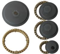 ARISTON INDESIT PL640 C00053055 KIT 4 ANELLI PIATTELLI NERI SMALTATI PER CUCINE [EEK: Standard]