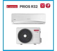 Ariston Prios R32 - Condizionatore 9000 Btu Monosplit, Climatizzatore 104x22x32,7 Silenzioso Compatibile con Kit Wifi Ariston - Aria Condizionata a Regolazione Autonoma e Filtro Antiodore Autopulente
