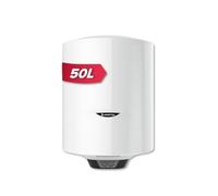 Ariston PRO 1 ECO, Scaldabagno elettrico verticale da parete 50 litri, diametro 450 mm - 15% di risparmio con la funzione Eco Evo - Progettato e realizzato per essere installato in Francia, Bianco