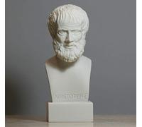 Aristotele greco filosofo scienziato alabastro busto testa statua scultura 5.9''