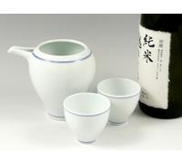 Arita Yaki Oggetto Sake Bottiglia Coppa Set Di 3 Guinomi Katakuchi Gosu Linea