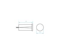 ARITECH ARITECH-107 R1125-N Contatto da incasso a pressione "Stubby" con magnete "Mini-Max", bianco