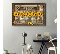 Aritynu Decorazione da Parete con Farfalla e Girasole, Decorazione | Materiale in Legno Dipinto, Colori Vivaci, Adatto Agli Stili Americano/nordico/mediterraneo, per Cortile o Ingresso