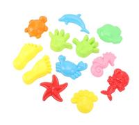 Aritynu Set di Stampi per Sabbia, 12 Pezzi di Forme Diverse, con Custodia | Materiale ABS, Non Tossico e Inodore, per Giocare con di Argilla e Sabbia Sulla Spiaggia, Giocattoli Creativi All'aperto