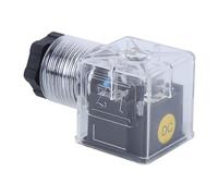 Aritynu Spina Solenoide DC24V Accessori per Valvole Idrauliche Trasparenti | IP65 Impermeabile, Presa PA, Guscio PC, Vite Centrale 0,4 Nm, Compatibile con Elettrovalvole Idrauliche