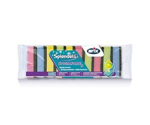 ARIX | 10 Spugne Abrasive Colorate SpugnaForte della Linea Splendelli, Spugne Multiuso per Lo Sporco Ostinato, 10 Pezzi - Made In Italy