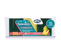 ARIX | 45 Spugne Abrasive XXL della Linea Splendelli, Spugna da Cucina, Rimuove Sporco Ostinato e Unto da Pentole, piatti, Posate e Superfici non Delicate - 15 Confezioni
