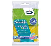 ARIX | 48 Spugne Antigraffio Color Della Linea Splendelli, Spugna per Superfici Delicate e Antiaderenti, Spugna Pulizia Microonde, Antiunto - 24 Confezioni