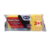 ARIX | Masterclean Spugne Abrasive Salva Unghie Extra, 2+1 Spugne Antibatteriche e Antigrasso con Impugnatura, Spugne per Cucina e Pentole, Set di 3 Spugne - Made In Italy