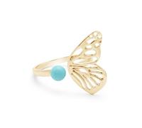 Arizona, anello aperto con farfalla turchese in argento Sterling 925, anello regolabile con pietre preziose per la festa della mamma, regalo per lei, J 1/2, Pietra preziosa., Turchese