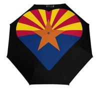 Arizona Bandiera Cuore 3 Fold Ombrello Da Viaggio Per UV Pioggia Antivento Ombrelli Pieghevole Portatile Divertente Automatico