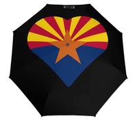 Arizona Bandiera Cuore 3 Fold Ombrello Da Viaggio Per UV Pioggia Antivento Ombrelli Pieghevole Portatile Divertente Automatico