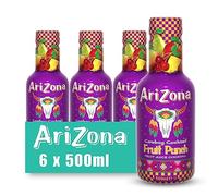 Arizona, Fruit Punch, Deliziosa Bevanda al Sapore di Frutta, Gusto Dolce e Delicato, Ideale da Gustare in Ogni Momento, Senza Aromi e Coloranti Artificiali, 6 Bottiglie PET da 500 mL