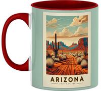 Arizona Grand Canyon With Vibrant Sunset And Cactus Design Tazza Colazione Eleganti Tazza Con Manico Tazzine Da Caffè Per Casa Cucina Espresso 330Ml
